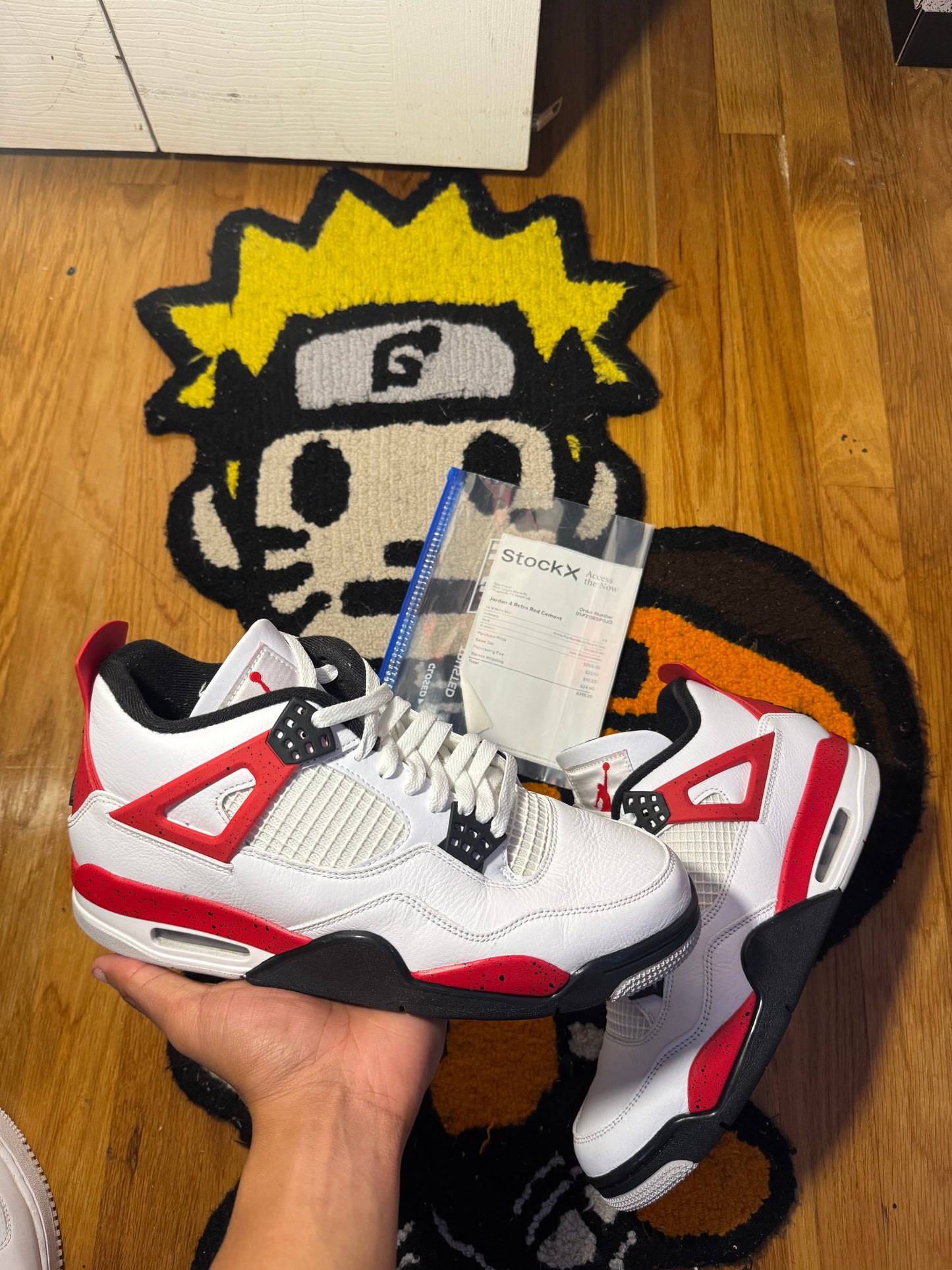 Red Cement 4's (Sz 9.5)